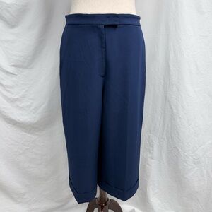 Anne Klein Royal Blue Women's Wide Leg Cropped Pants